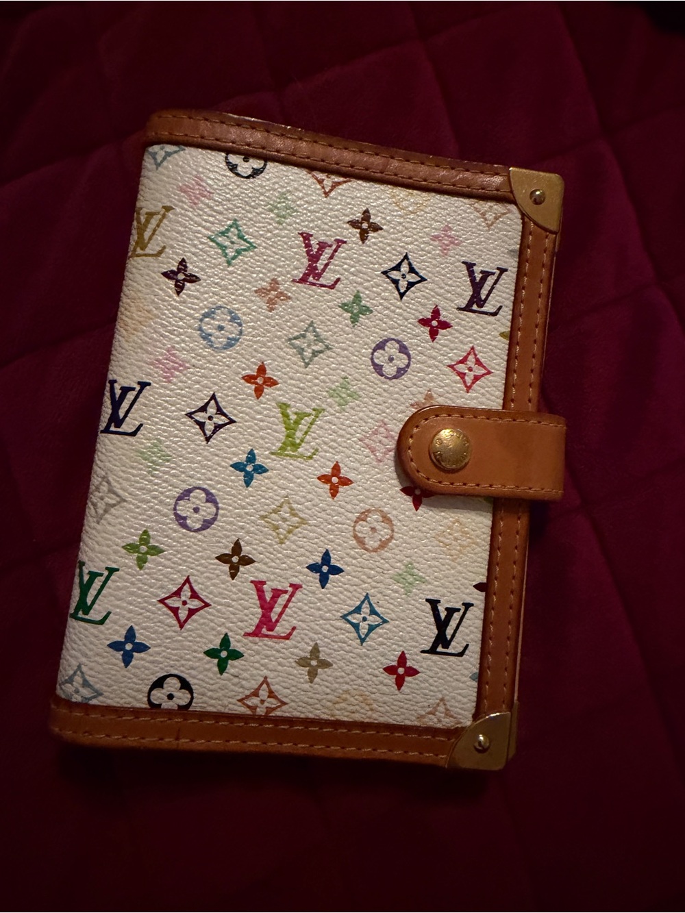 Louis Vuitton Multicolor Monogram Canvas Wallet with Natural Leather Trim